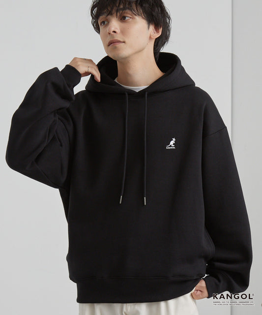 【MONO-MART】KANGOL刺繡LOGO寬版舒適 內刷毛 帽T