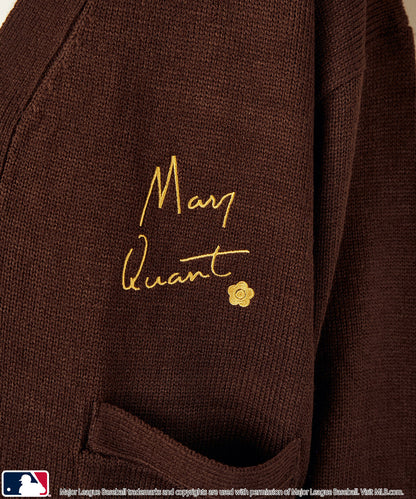 【PUBLUX】MLB × MARY QUANT 聯名款 LOGO刺繡針織開襟衫