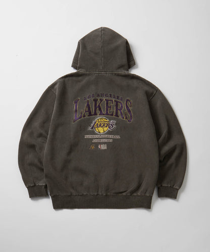 【EMMA CLOTHES】NBA系列 洛杉磯湖人 復古街頭 刺繡內刷毛連帽外套 日本預購