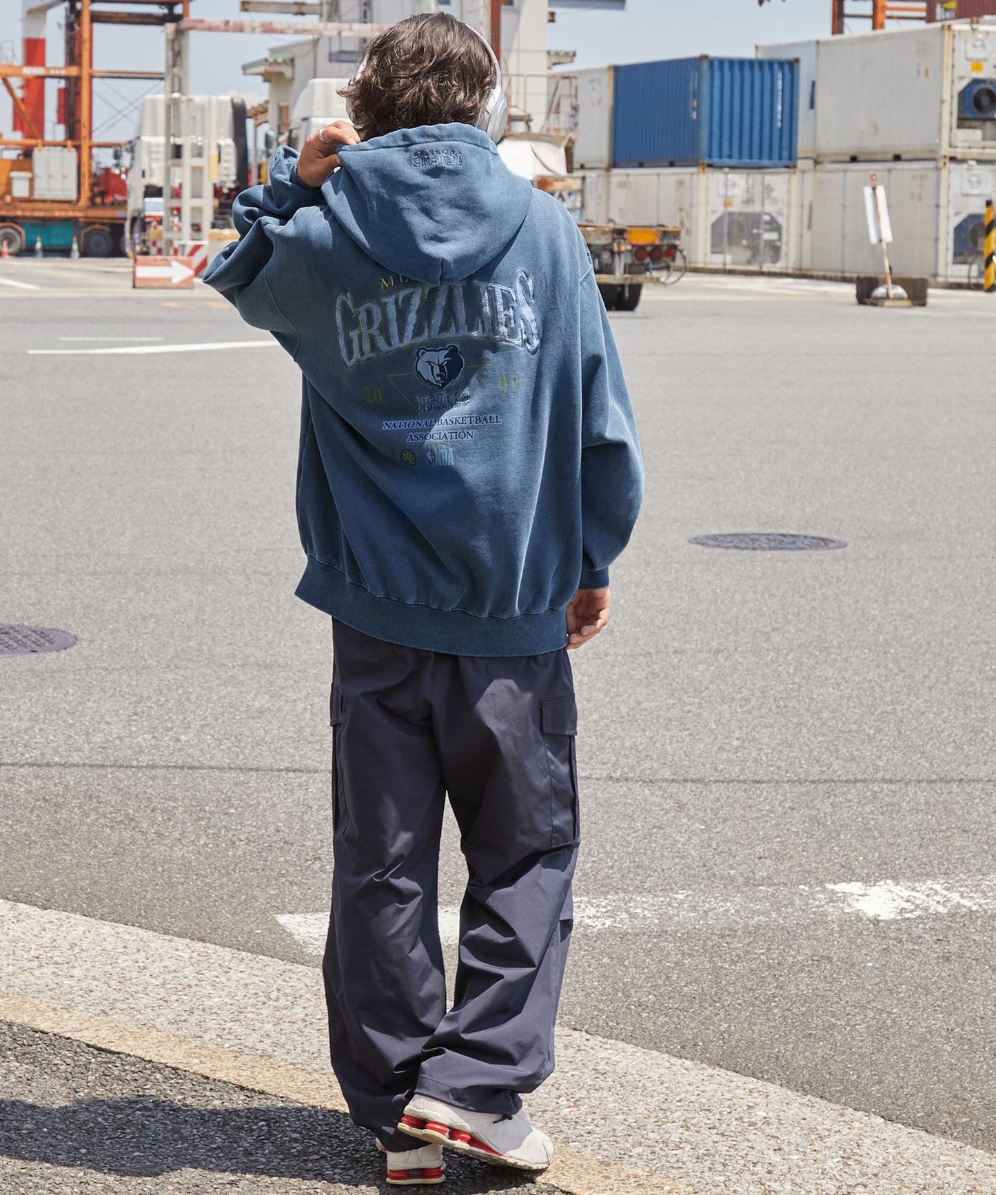 【EMMA CLOTHES】NBA系列 曼非斯灰熊 復古街頭 刺繡內刷毛連帽外套 日本預購