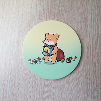 【武士汪汪】鶯歌陶瓷吸水杯墊-一同去郊遊