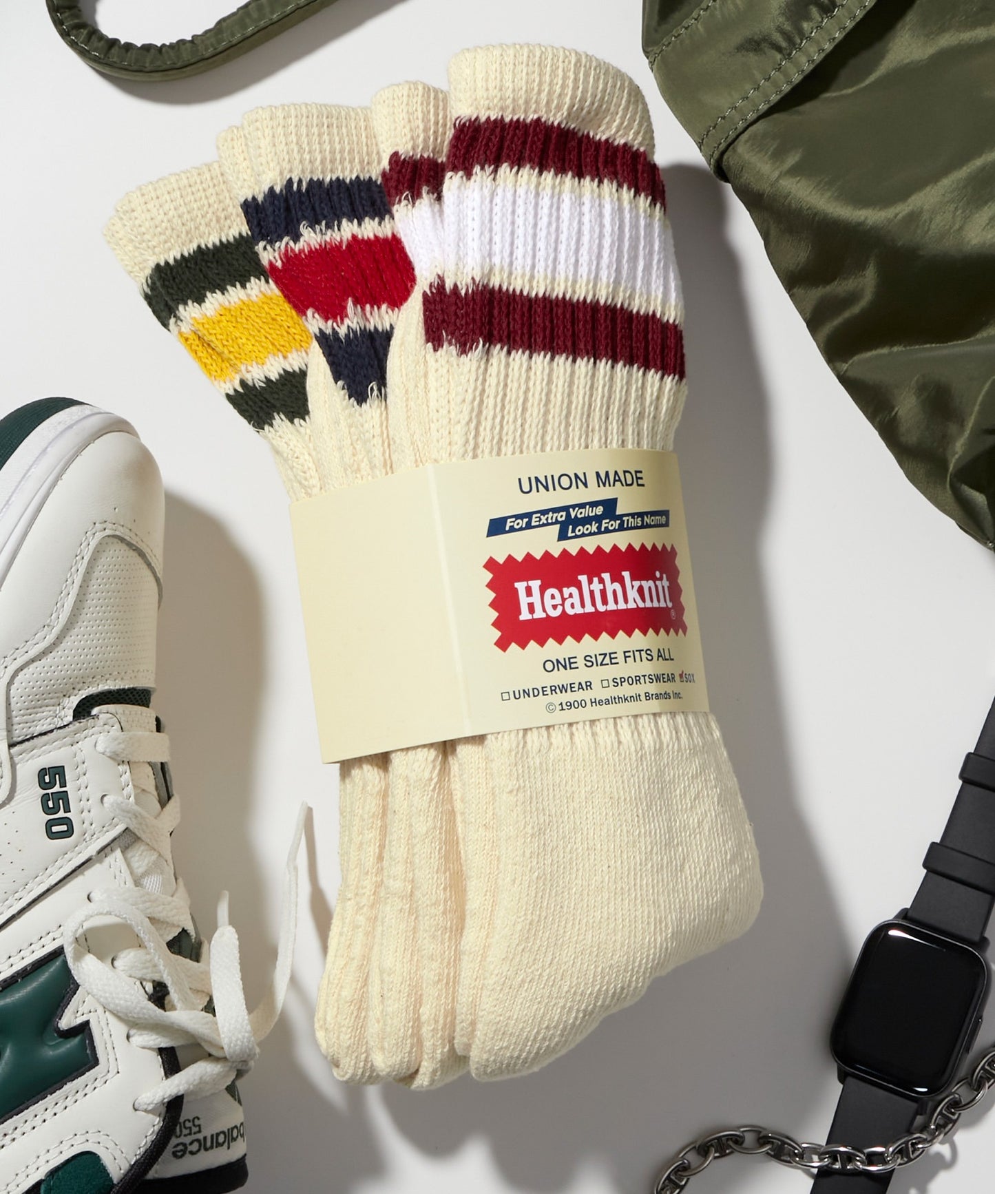 【Healthknit】美式厚磅長筒襪 3雙組