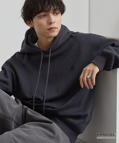 【MONO-MART】KANGOL刺繡LOGO寬版舒適 內刷毛 帽T