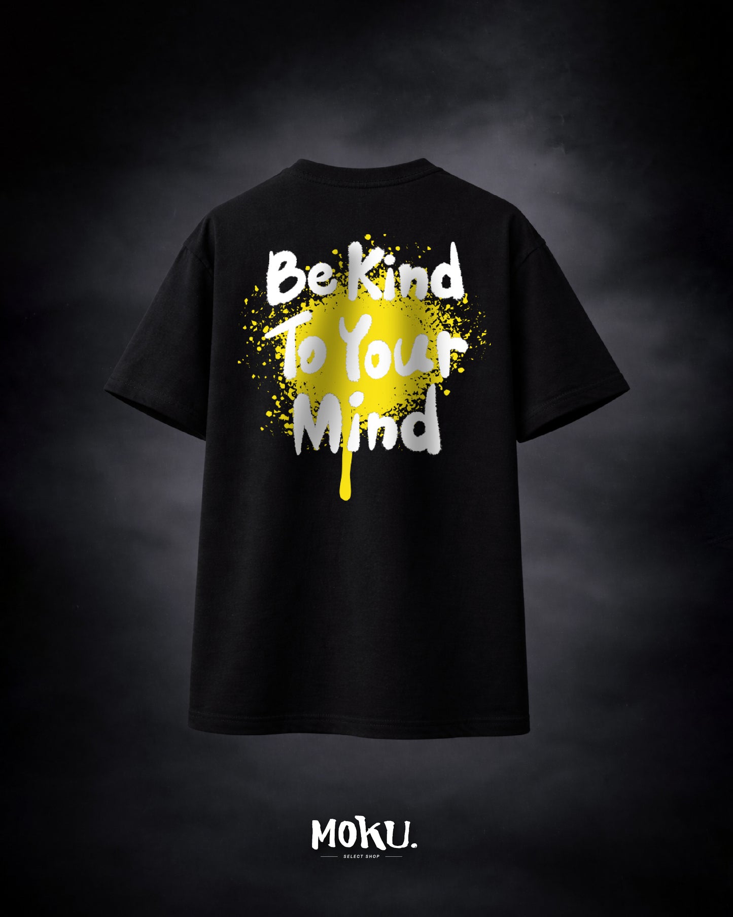 【MOKU.原創】Smile系列 街頭塗鴉風 微笑短T (黑)