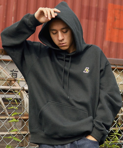 【MONO-MART】NBA系列 聯名款 復古風Lakers湖人隊刺繡印花帽T 日本預購