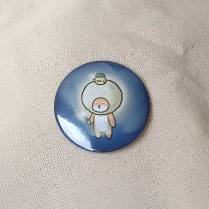 【武士汪汪】插畫商品 胸針(大)-中秋節 一起玩仙女棒吧！