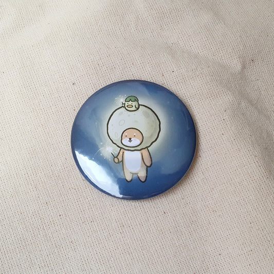 【武士汪汪】插畫商品 胸針(大)-中秋節 一起玩仙女棒吧！