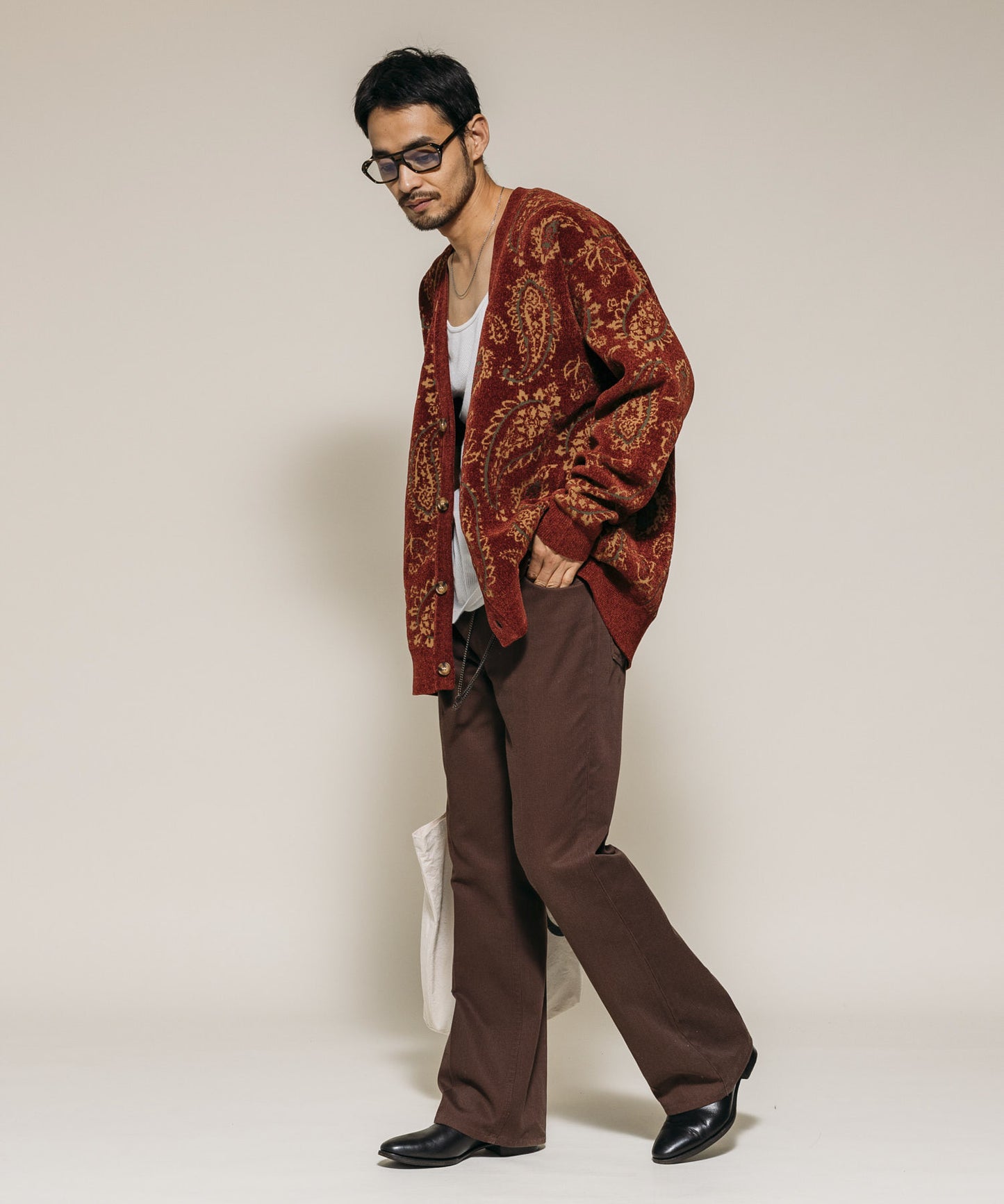 【FREAK’S STORE】質感復古佩斯利花紋開襟衫 日本預購