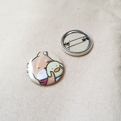 【武士汪汪】插畫商品 胸針(小)-Together Forever