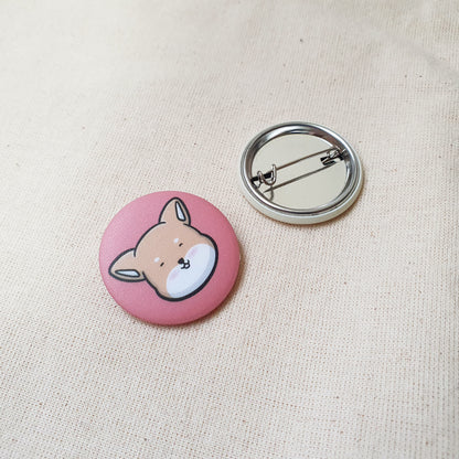 【武士汪汪】插畫商品 胸針(小)-汪汪
