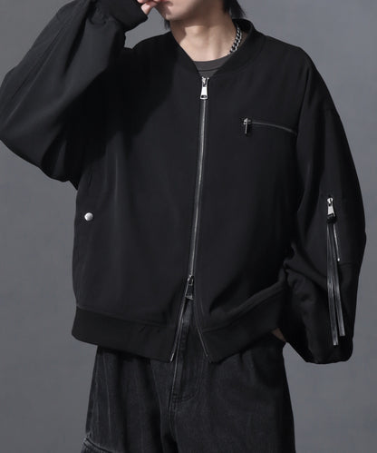 【Art re A】welise 質感寬袖短版 MA-1 飛行夾克