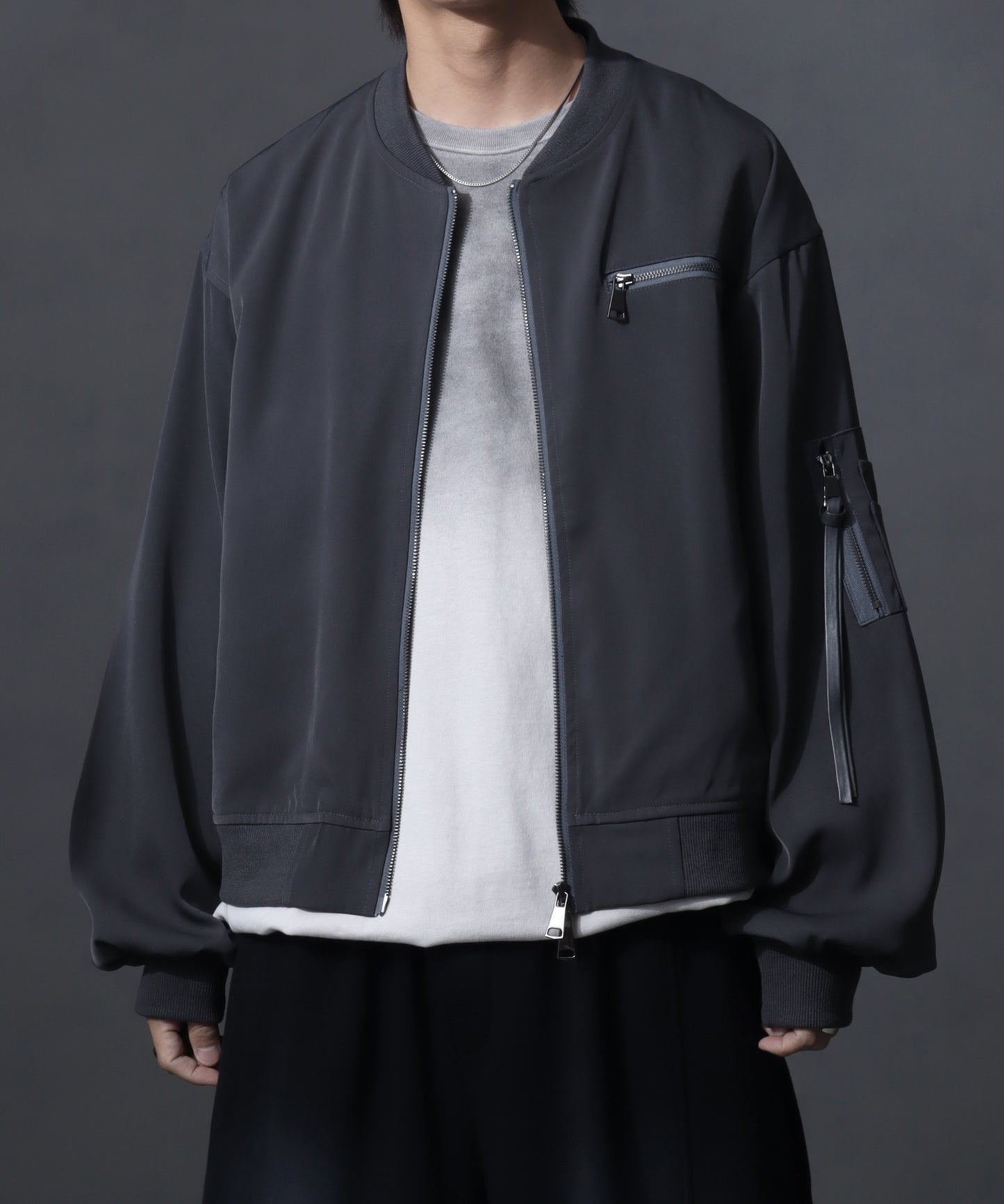 【Art re A】welise 質感寬袖短版 MA-1 飛行夾克