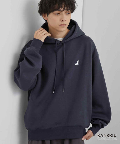 【MONO-MART】KANGOL刺繡LOGO寬版舒適 內刷毛 帽T