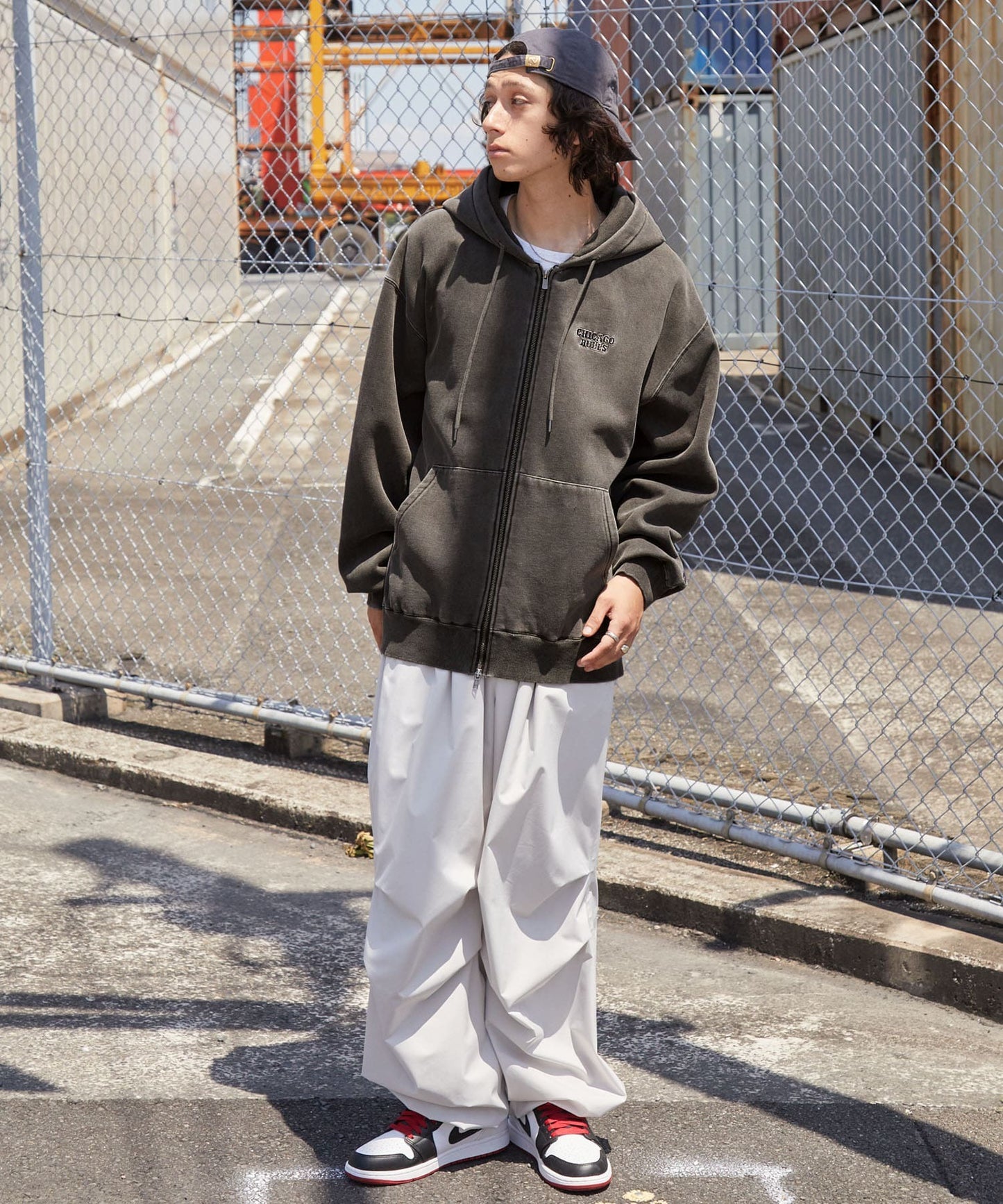 【EMMA CLOTHES】NBA系列 芝加哥公牛 復古街頭 刺繡內刷毛連帽外套 日本預購