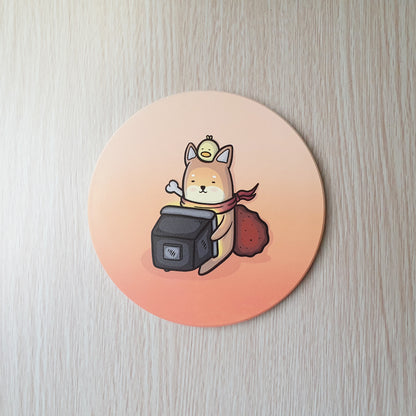 【武士汪汪】鶯歌陶瓷吸水杯墊-電視兒童