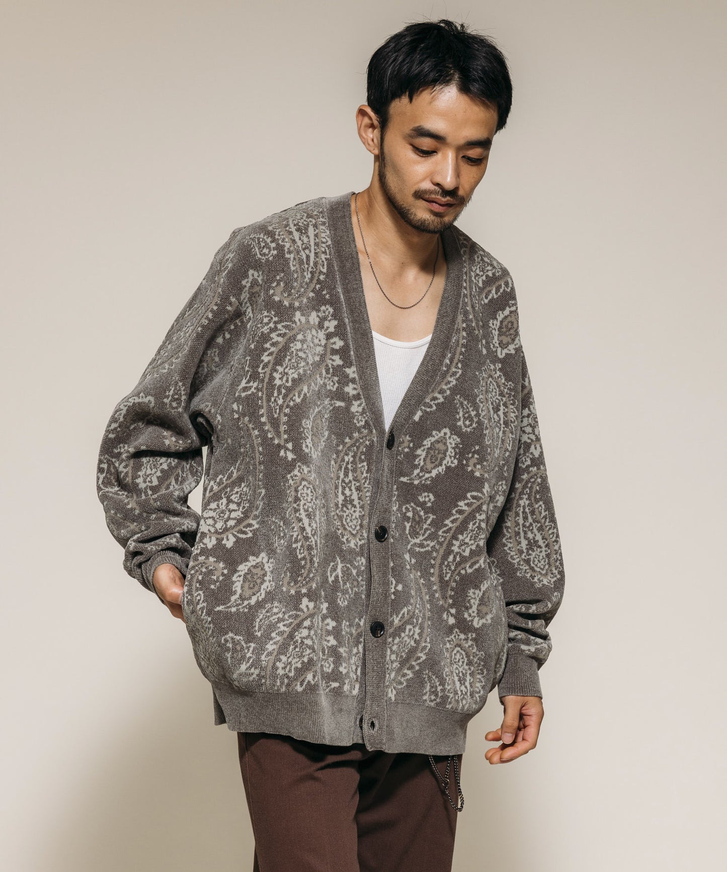 【FREAK’S STORE】質感復古佩斯利花紋開襟衫 日本預購