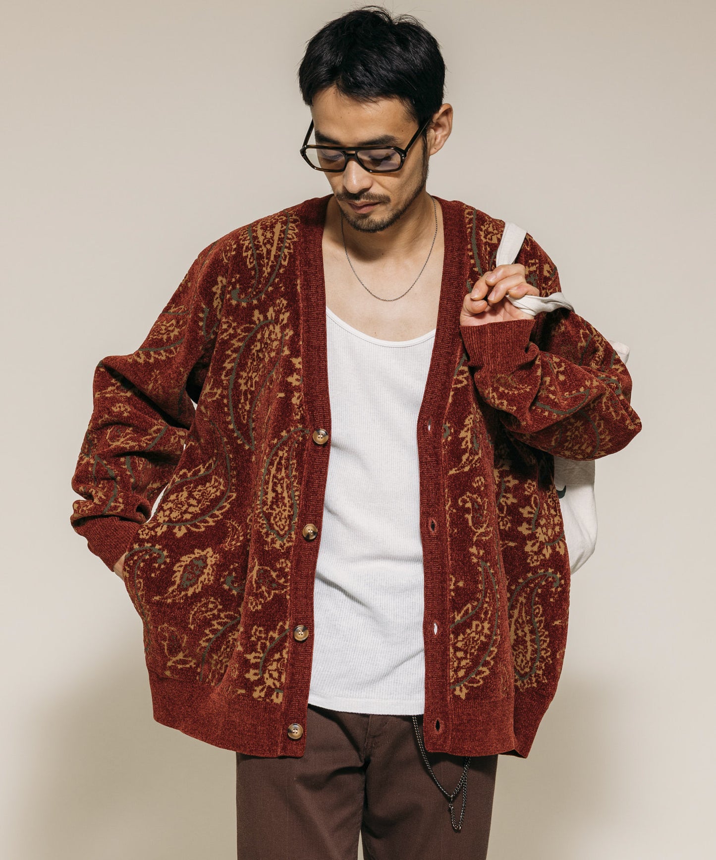 【FREAK’S STORE】質感復古佩斯利花紋開襟衫 日本預購