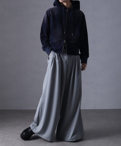 【Art re A】welise 優雅質感 TR 三褶設計 時尚寬版西裝褲