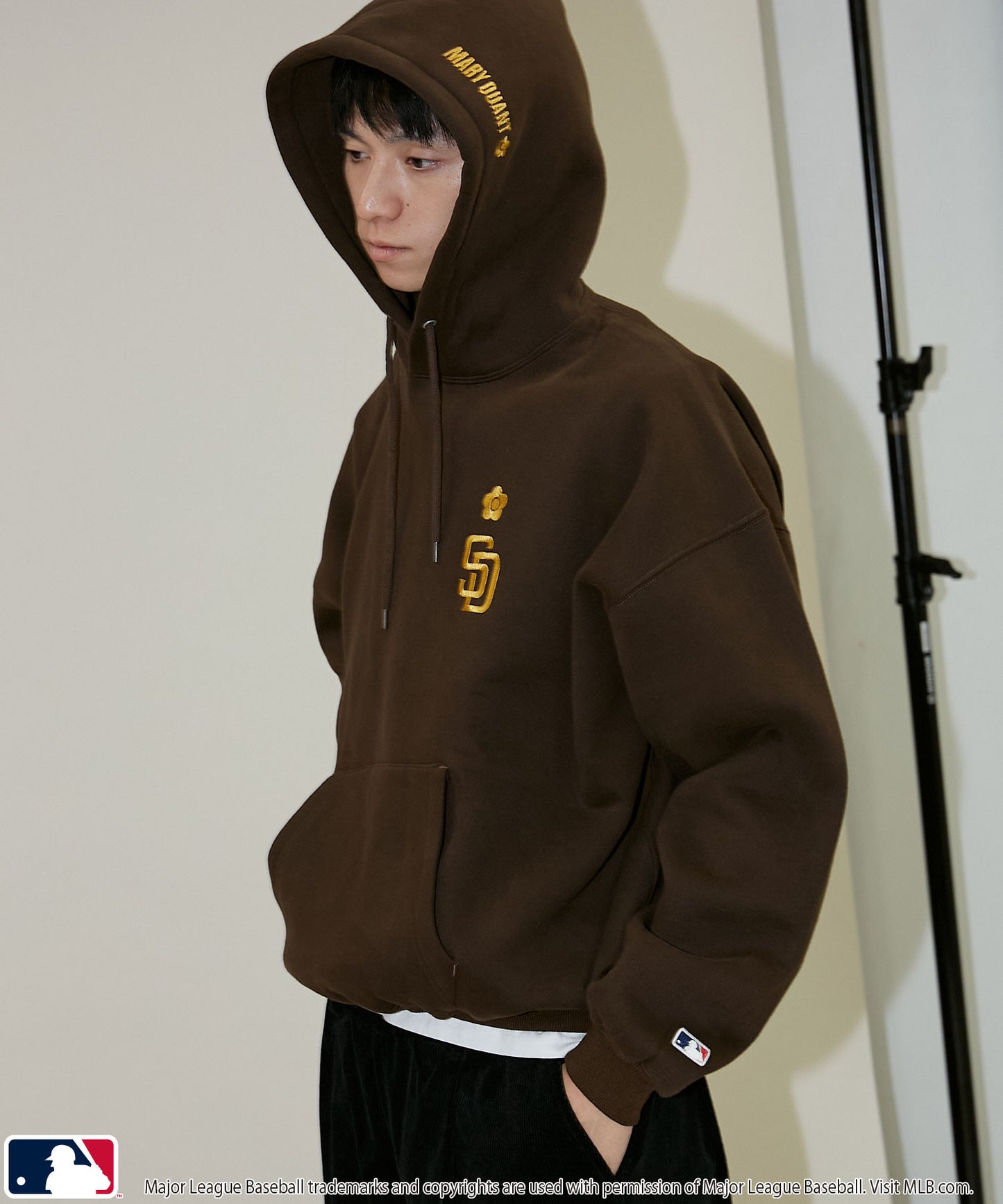 【PUBLUX】MLB × MARY QUANT 聯名款 LOGO刺繡內刷毛厚挺帽T 日本預購