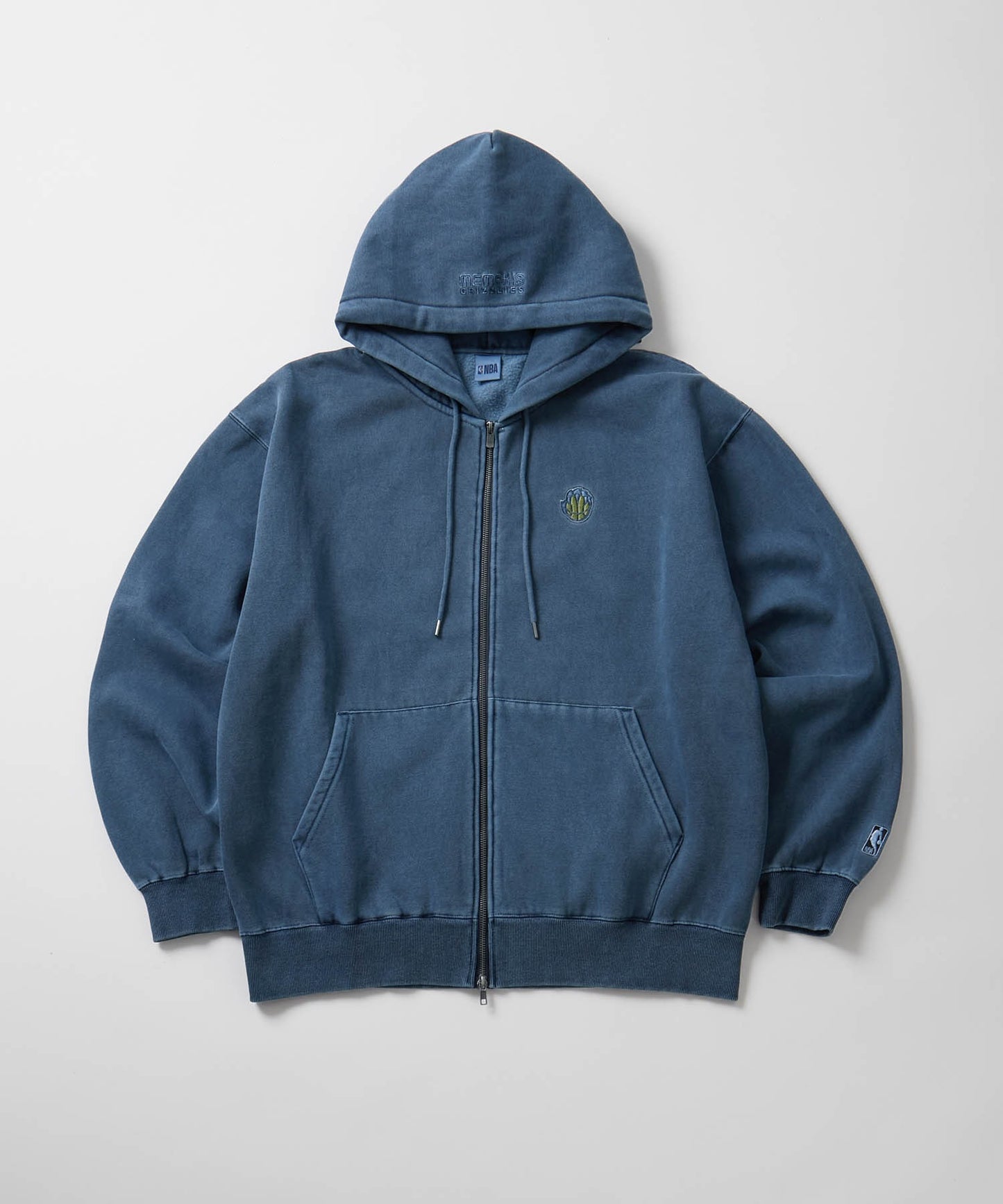 【EMMA CLOTHES】NBA系列 曼非斯灰熊 復古街頭 刺繡內刷毛連帽外套 日本預購