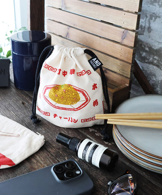 【niko and...】中華炒飯 復古束口小袋／束口收納袋