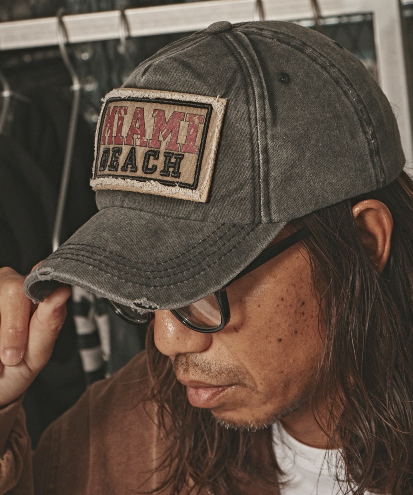 【ROOP TOKYO】ALL RUNS 復古風破壞刺繡棒球帽