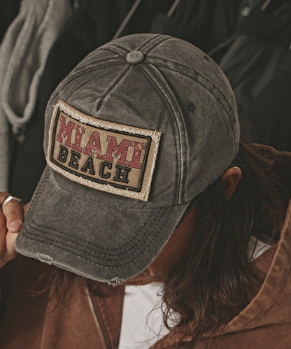 【ROOP TOKYO】ALL RUNS 復古風破壞刺繡棒球帽