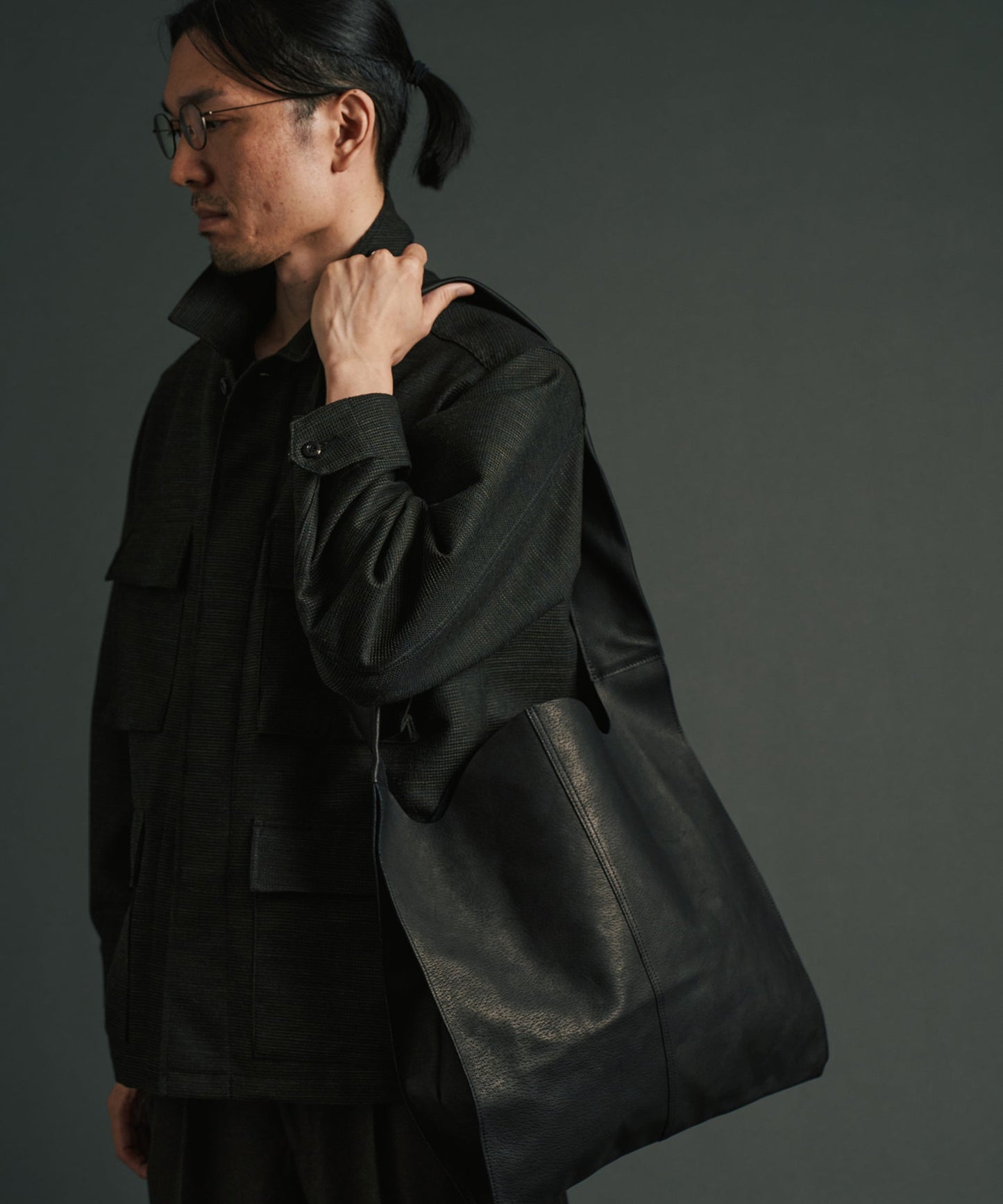 【レザーバッグ REN】HALLIE 皮革肩背包 L