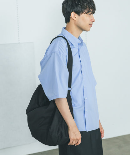 【LAKOLE】極簡帆布筒型肩斜背包 大容量