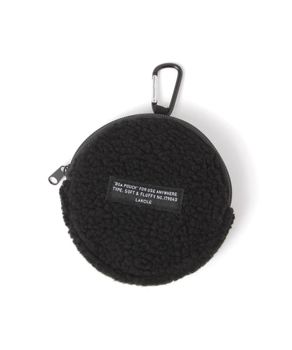 【LAKOLE】絨毛迷你圓形隨身包 零錢包 收納包