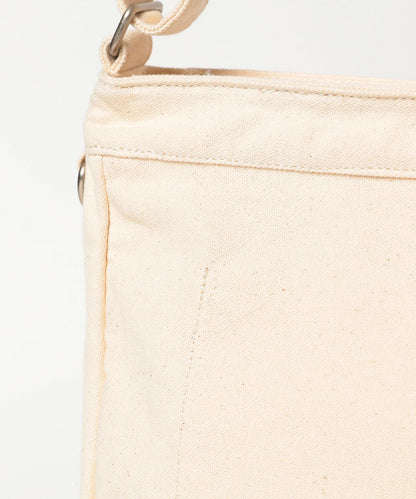 【GLOBAL WORK】2WAY 簡約拉鍊帆布斜背包 M