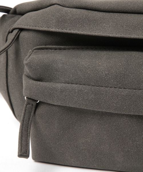 【GLOBAL WORK】小巧實用 質感仿麂皮簡約腰包 胸包