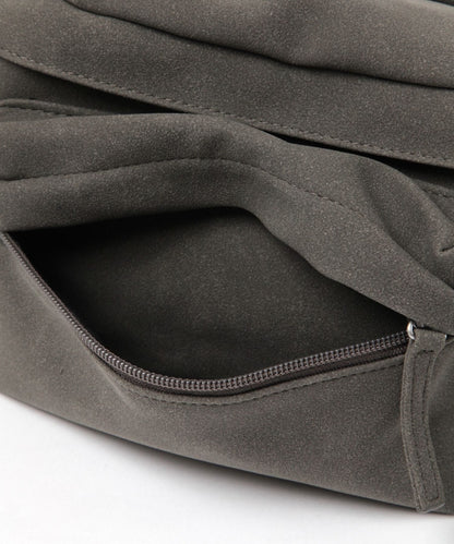 【GLOBAL WORK】小巧實用 質感仿麂皮簡約腰包 胸包