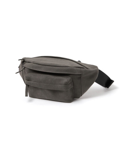 【GLOBAL WORK】小巧實用 質感仿麂皮簡約腰包 胸包