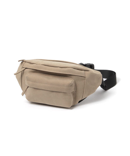 【GLOBAL WORK】小巧實用 質感仿麂皮簡約腰包 胸包