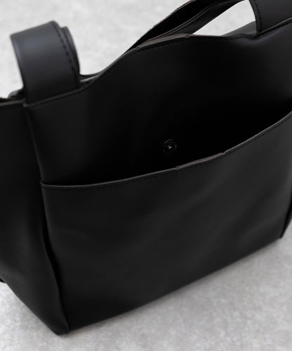 【Rocky Monroe】PU皮革 單肩托特包＋收納小包套裝