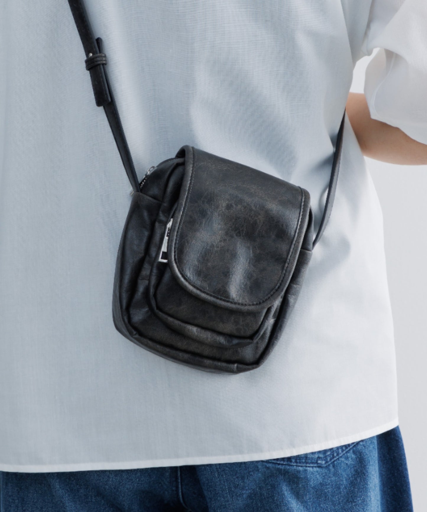 【SINSS】 極簡PU皮革迷你肩背包