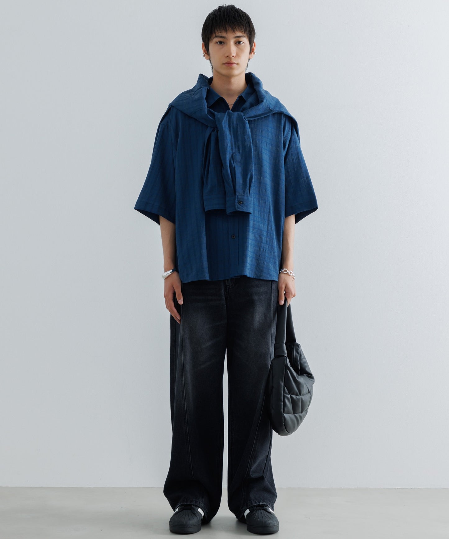 【SINSS】 酷黑質感PU皮革單肩包