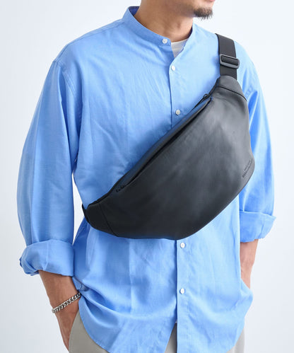 【GLR】多功能真皮胸包 腰包 斜背包