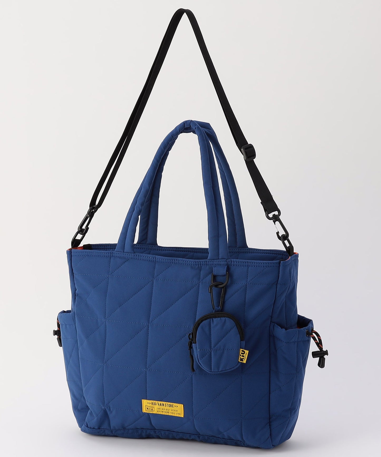 【FREAK’S STORE】KiU 方格絎縫多功能黑色托特包