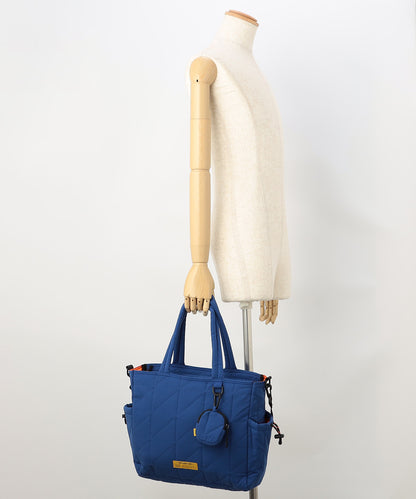 【FREAK’S STORE】KiU 方格絎縫多功能黑色托特包