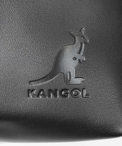 【A.M.S.】KANGOL聯名款 PU皮革多口袋休閒後背包