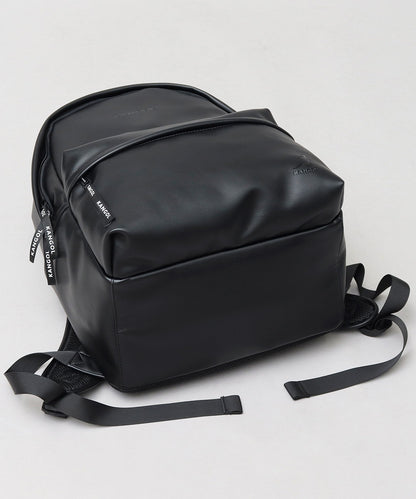 【A.M.S.】KANGOL聯名款 PU皮革多口袋休閒後背包