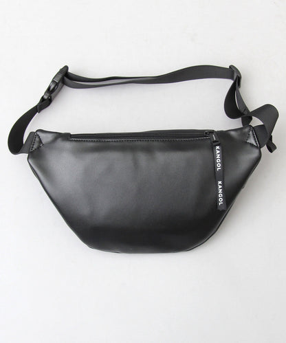 【A.M.S.】KANGOL聯名款 PU皮革質感簡約腰包/胸包