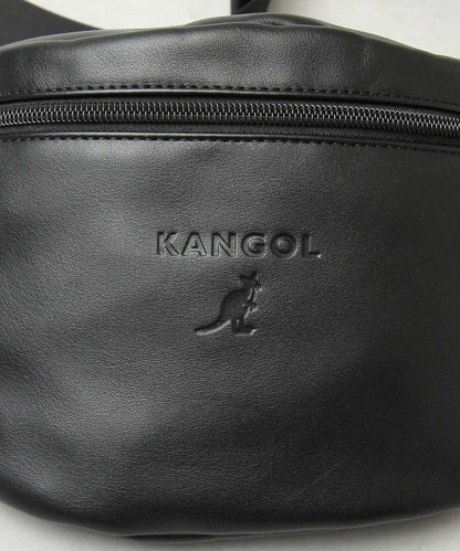 【A.M.S.】KANGOL聯名款 PU皮革質感簡約腰包/胸包