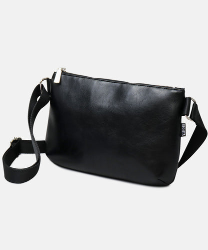 【A.M.S.】REGiSTA聯名 牛床革真皮時尚休閒胸包/斜背包