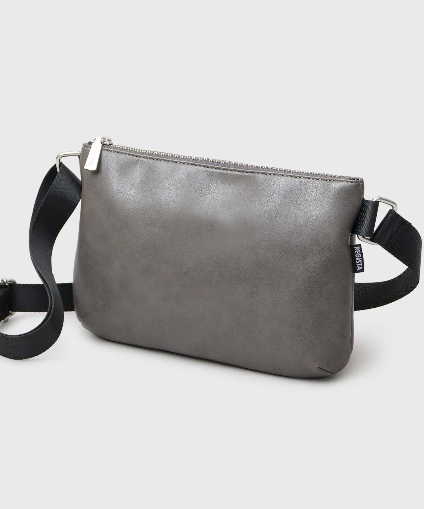 【A.M.S.】REGiSTA聯名 牛床革真皮時尚休閒胸包/斜背包