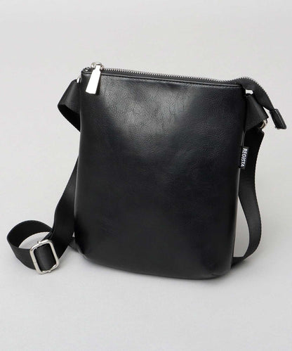 【A.M.S.】REGiSTA聯名 牛床革真皮時尚直式斜背包/肩背包