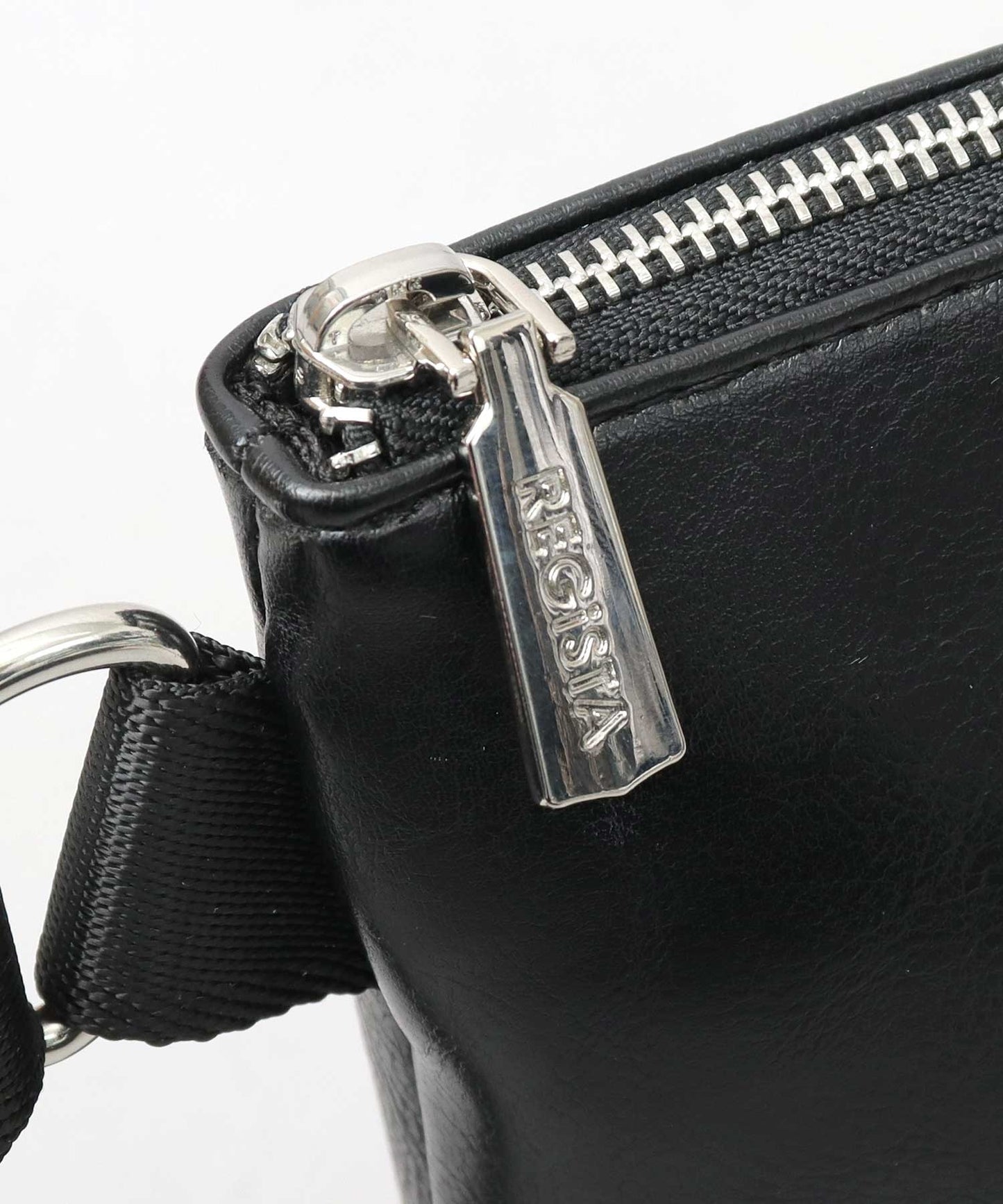 【A.M.S.】REGiSTA聯名 牛床革真皮時尚直式斜背包/肩背包