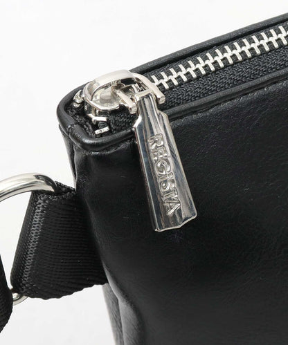 【A.M.S.】REGiSTA聯名 牛床革真皮時尚直式斜背包/肩背包